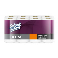 Полотенце бумажное Selpak Professional Extra 2 слоя, 11,25 м, 8 рулонов 32661120 Selpak