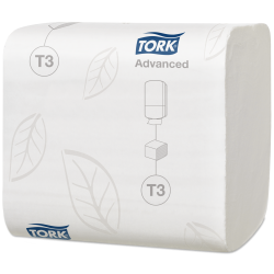 Папір туалетний Tork Advanced в аркушах 2 шари, 242 аркуши (Т3) 33872000 Tork