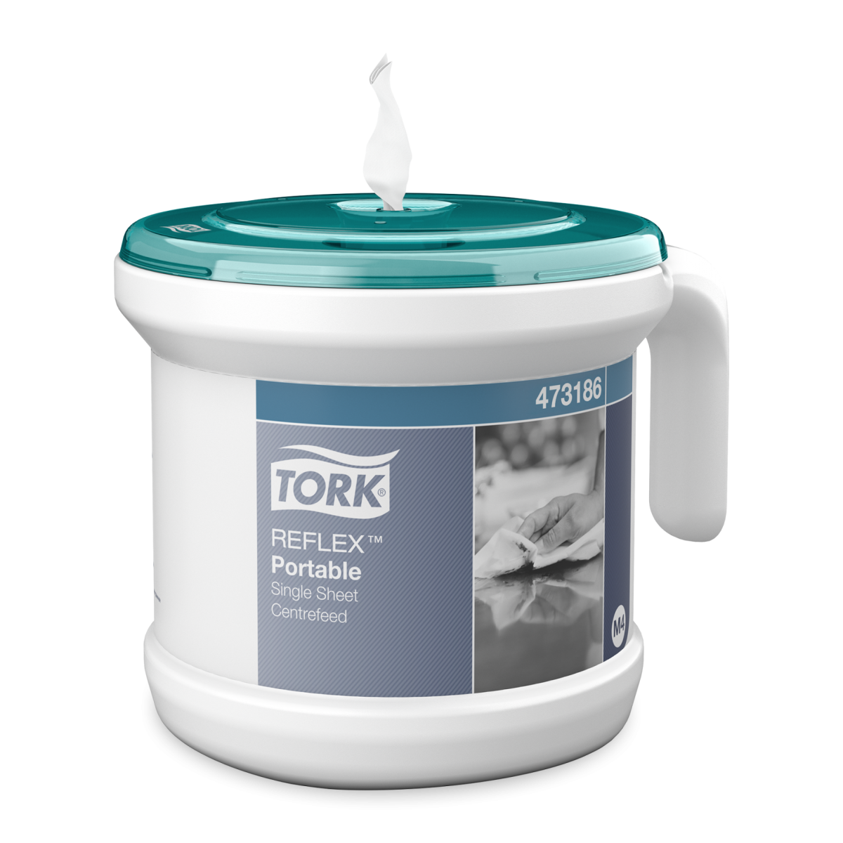 Переносной диспенсер Tork Reflex для полотенец с центральной вытяжкой белый (M4) 33879400 Tork