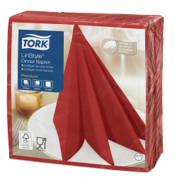 Серветки для декору Tork LinStyle Premium червоні, 50 аркушів 33882220 Tork