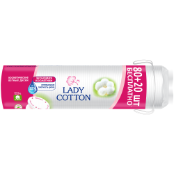 Диски ватные косметические Lady Cotton 80 + 20 шт 41103030 Lady Cotton