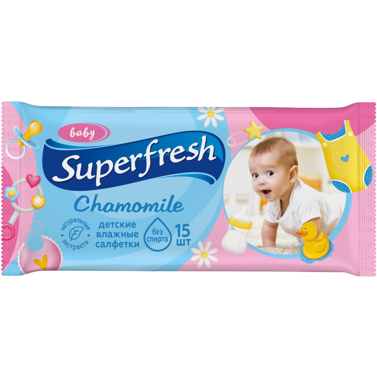 Super Fresh Серветка волога Дитяча 15 шт. 42215469 Superfresh