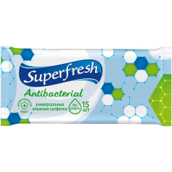 Влажные салфетки Superfresh Антибактериальные 15 шт. 42216609 Superfresh
