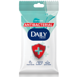 Антибактериальные влажные салфетки Daily Fresh 15 шт. 42228050 Daily Fresh