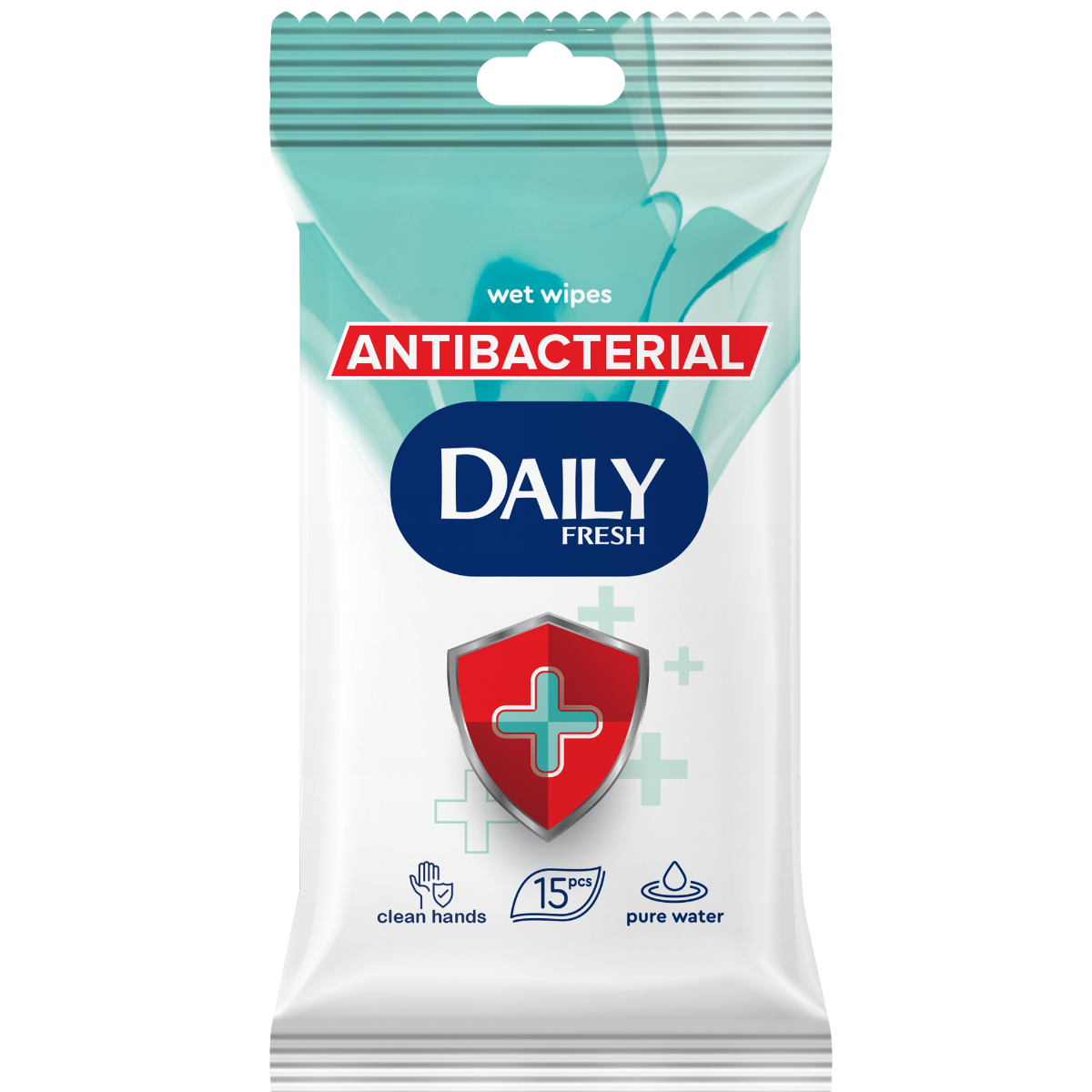 Антибактеріальні вологі серветки Daily Fresh 15 шт. 42228050 Daily Fresh