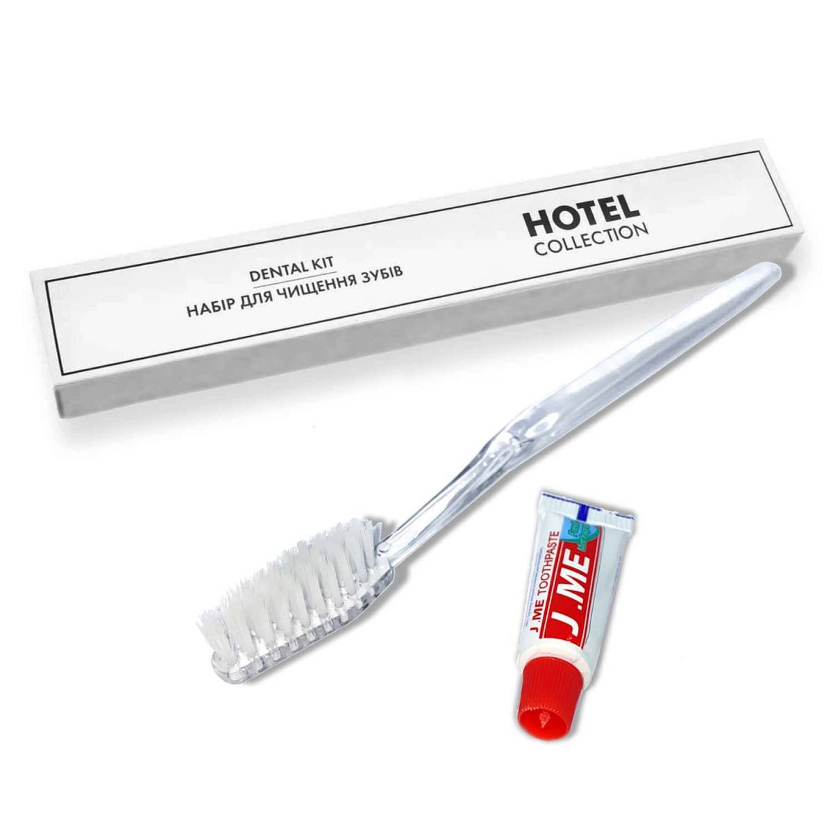 Зубний набір (щітка+паста 5 гр.) в п/е та картонній коробочці "HOTEL COLLECTION" HC-DK5 HSG