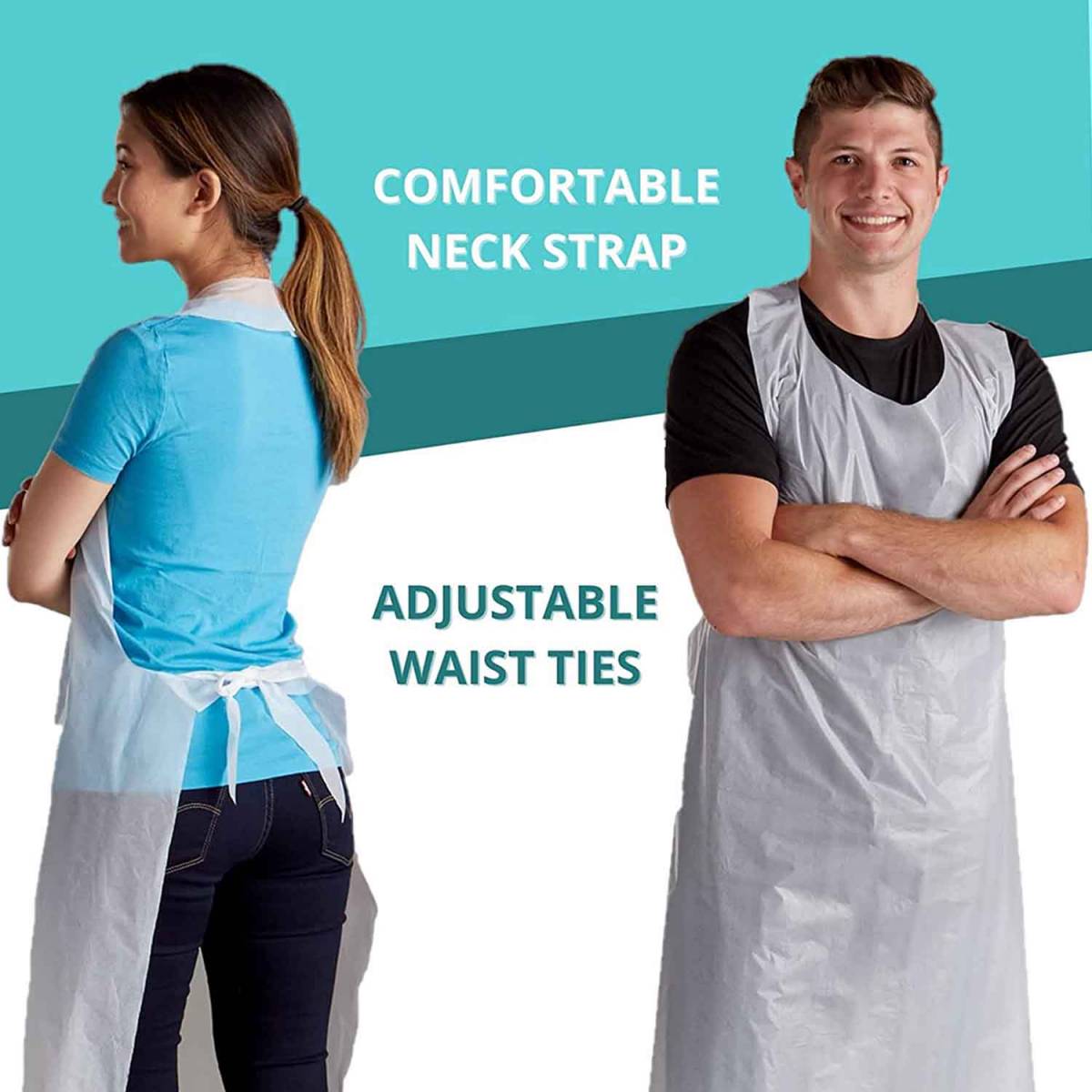 Фартук полиэтиленовый 20 мкм, белий (200 шт/уп) APR1