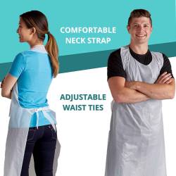 Фартук полиэтиленовый 20 мкм, белий (200 шт/уп) APR1