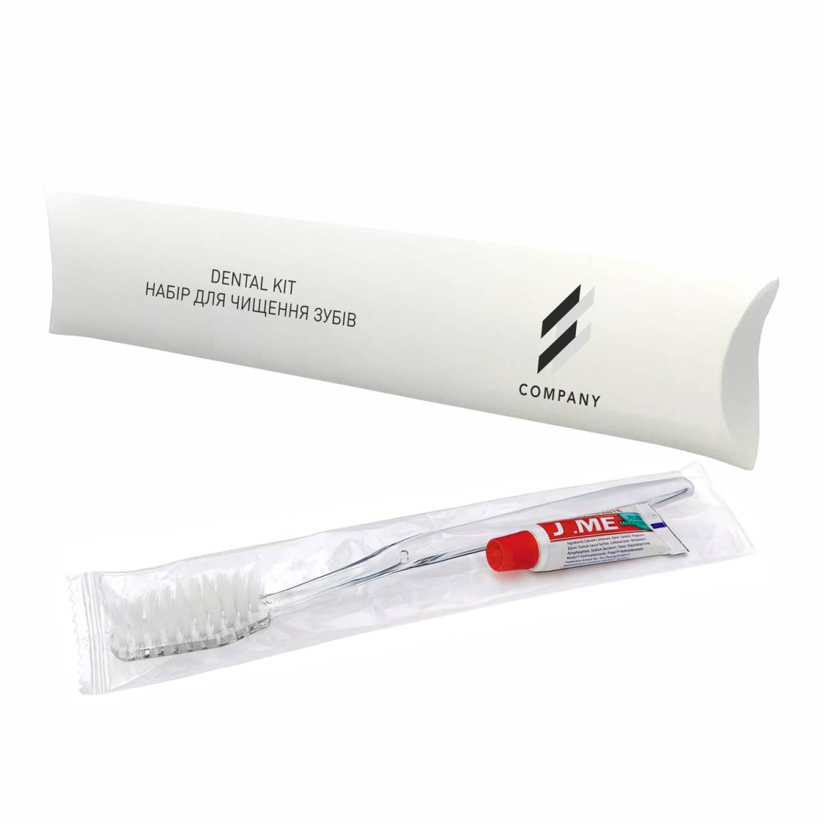 Зубний набір в коробочці з логотипом замовника LW3-DK5 HSG