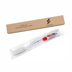 Зубной набор в коробочке из крафтового картона с логотипом LCr-DK5 HSG