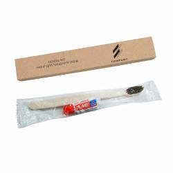 Зубной набор в коробочке из крафтового картона с логотипом LCr-DK5/ECO HSG