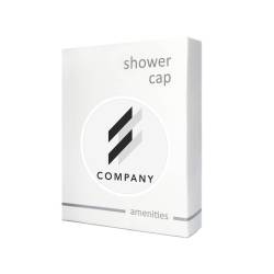 Шапочка для душу в коробочці з логотипом на круглому стікері LW3S-SC47 HSG Шапочка для душу в коробочці з логотипом на круглому стікері LW3S-SC47 HSG