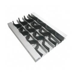 Алюмінієва решітка «Хвиля» з наповнювачем з ПВХ для чищення взуття ВОЛНА