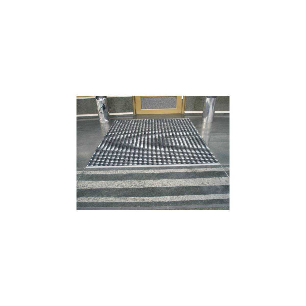 Алюминиевая решетка «Волна» с наполнителем из ПВХ для чистки обуви ВОЛНА