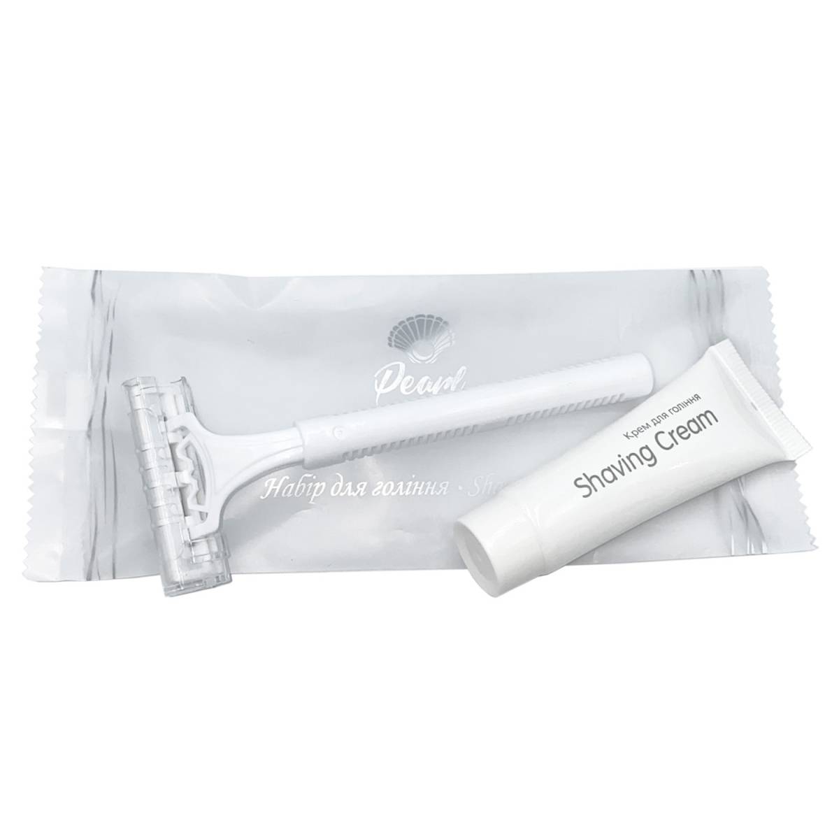Набір для гоління Pearl 2 леза/10 мл, одноразовий для готелів P-SK2 HSG