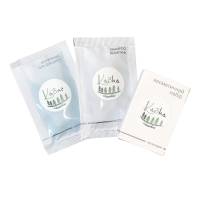 Шампунь 10 мл з логотипом замовника на круглій паперовій етикетці SACHET-R-SH10LP HSG