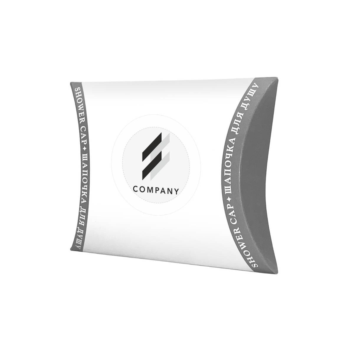 Шапочка для душу в коробочці з логотипом на круглому стікері LR-SC47 HSG