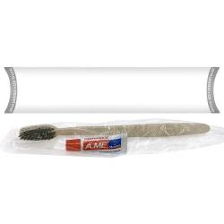 Набір для чищення зубів у коробочці з логотипом на круглому стікері LR-DK5/ECO HSG 2