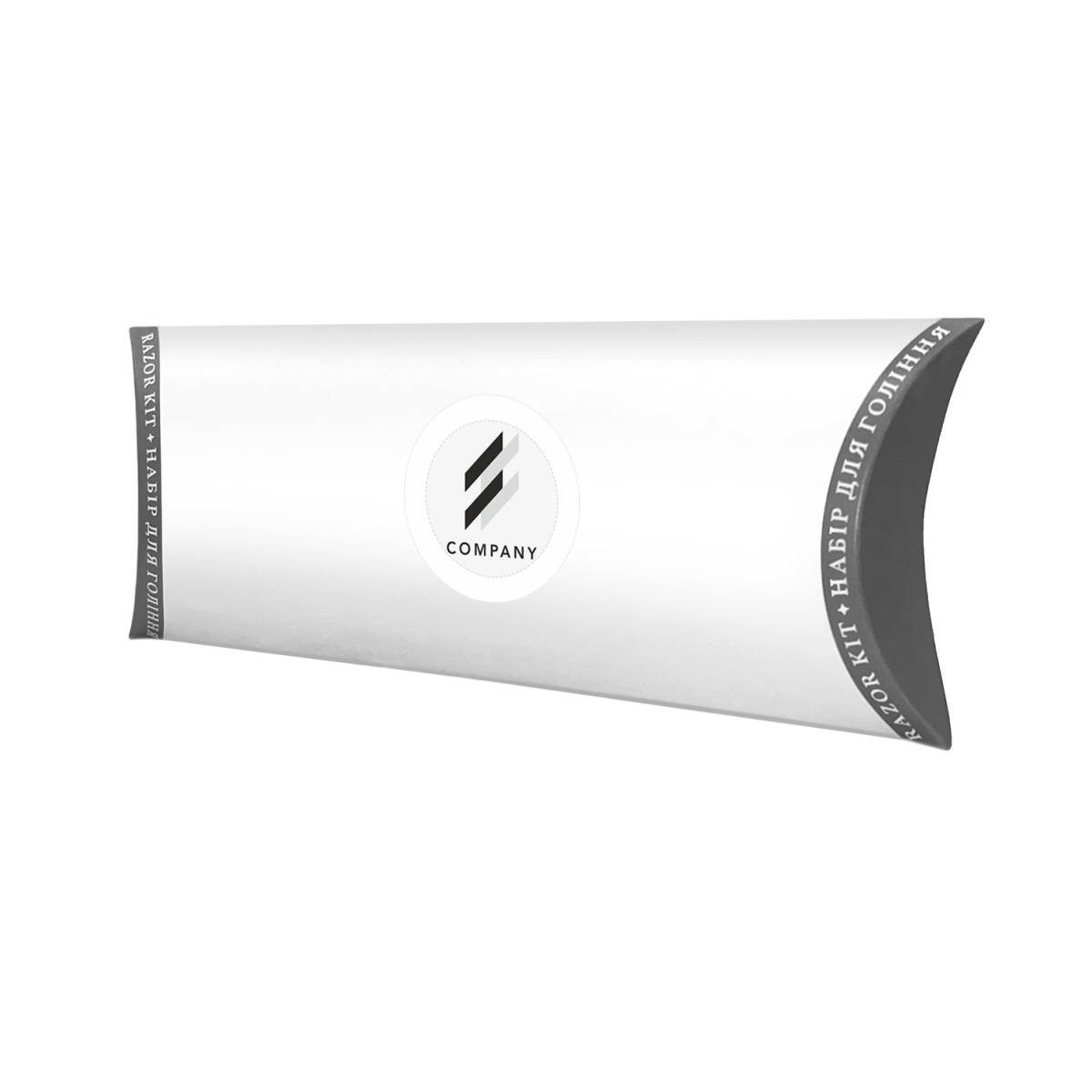 Набор для бритья в коробочке, с логотипом на круглом стикере LR-SK2/S HSG