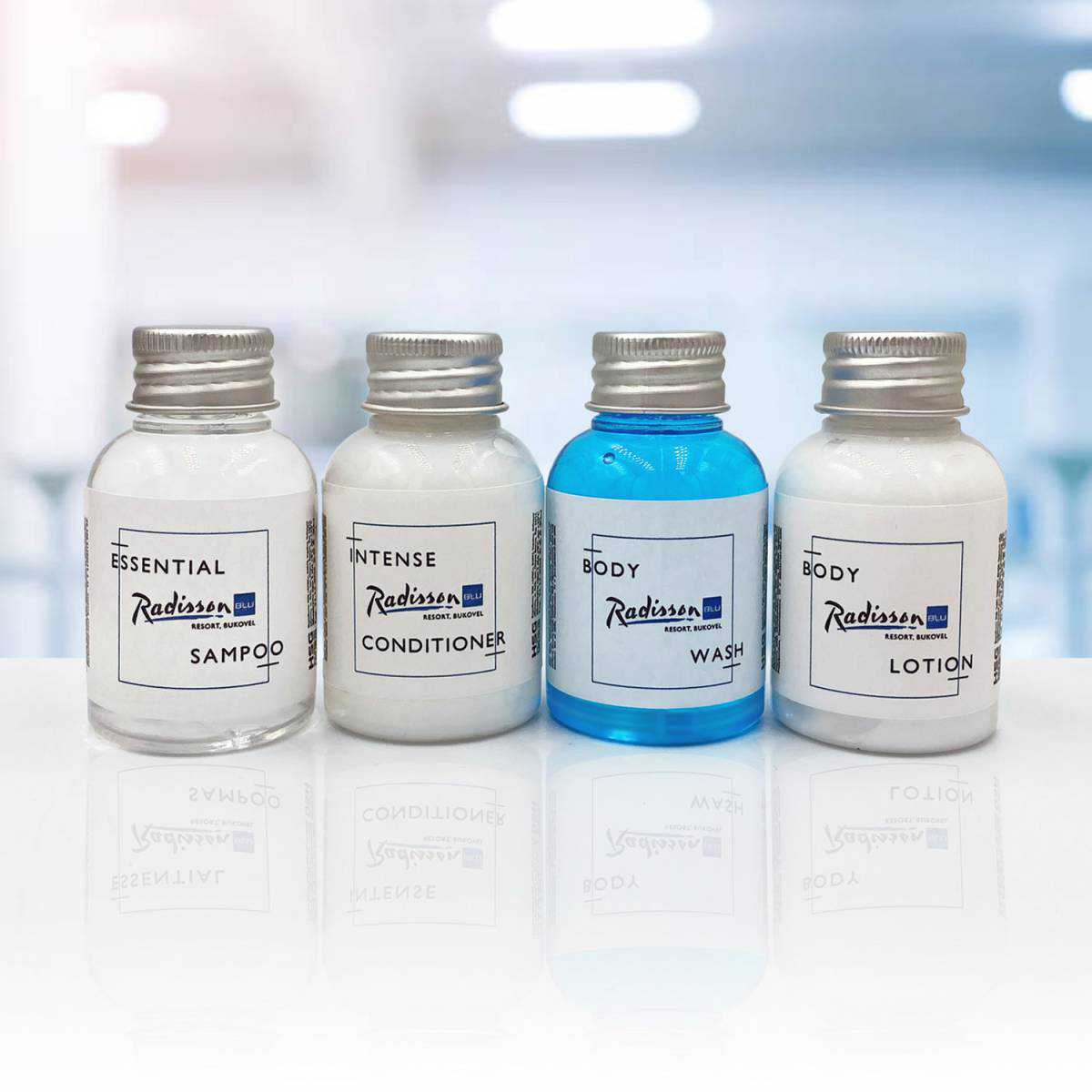 Шампунь 30 мл с логотипом на бумажной этикетке C-SH30LP HSG