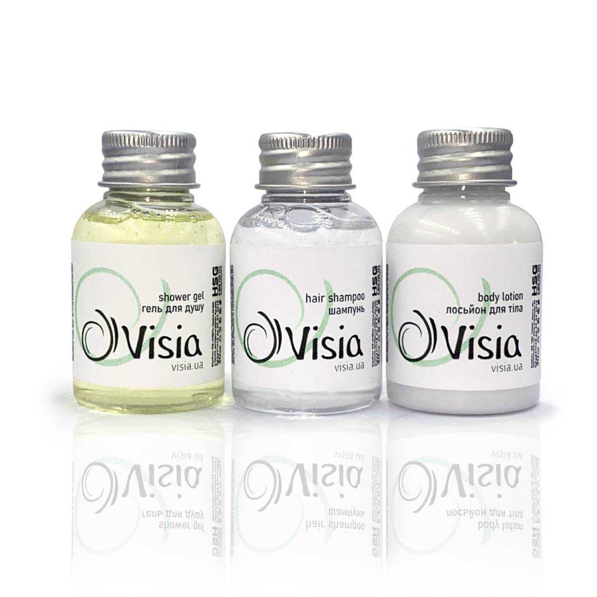 Гель 2в1 для волос и тела 30 мл с логотипом на бумажной этикетке C-HB30LP HSG