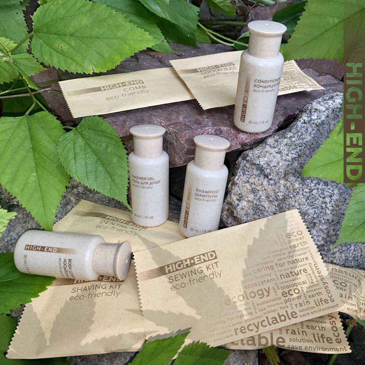 Набор косметических бамбуковых палочек High-End в бумажной упаковке Flow-Pack HEF-СP HSG