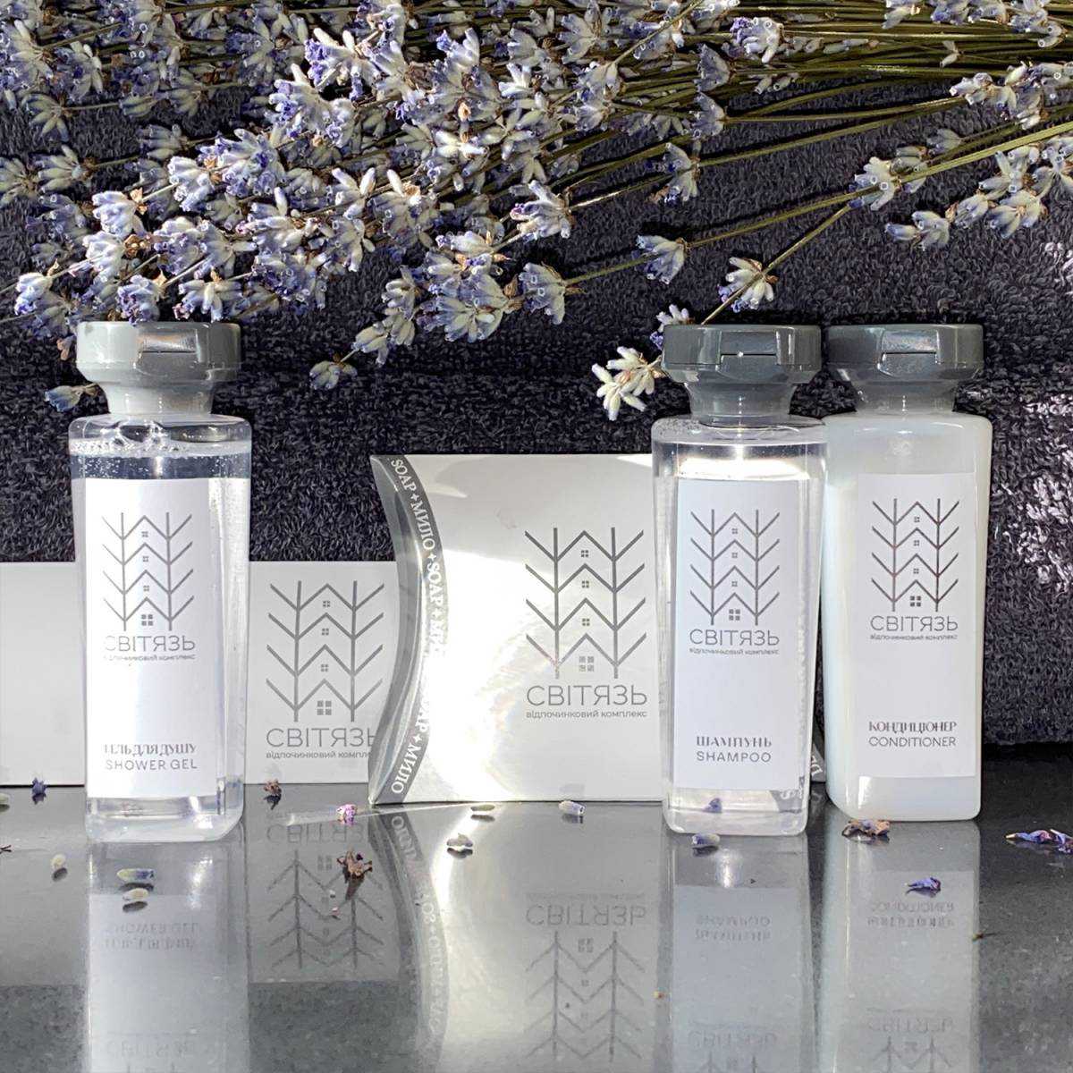 Шампунь 40 мл с логотипом заказчика на бумажной этикетке RS-SH40LP HSG