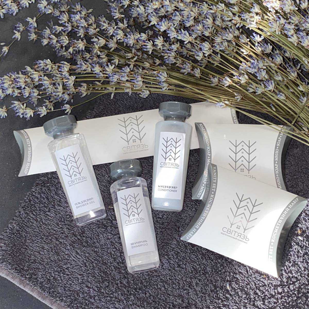 Шапочка для душа с логотипом заказчика, коробочка из белого картона LW3-SC47 HSG