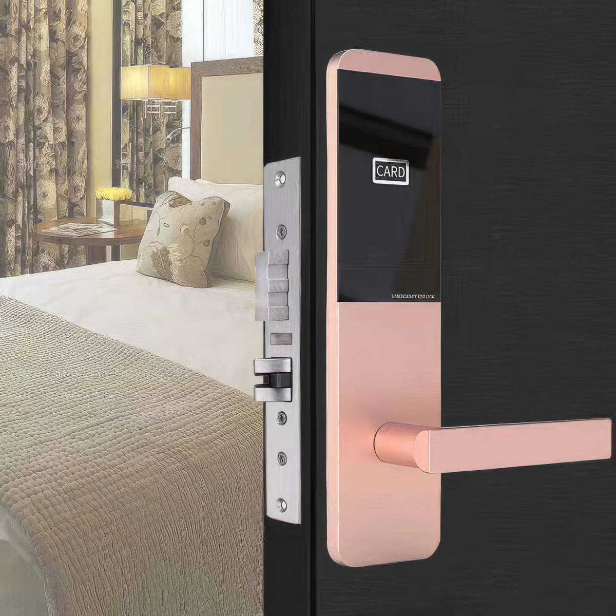 Готельний дверний замок LD-200 Рожеве золото LD-200 PinkGold HSG