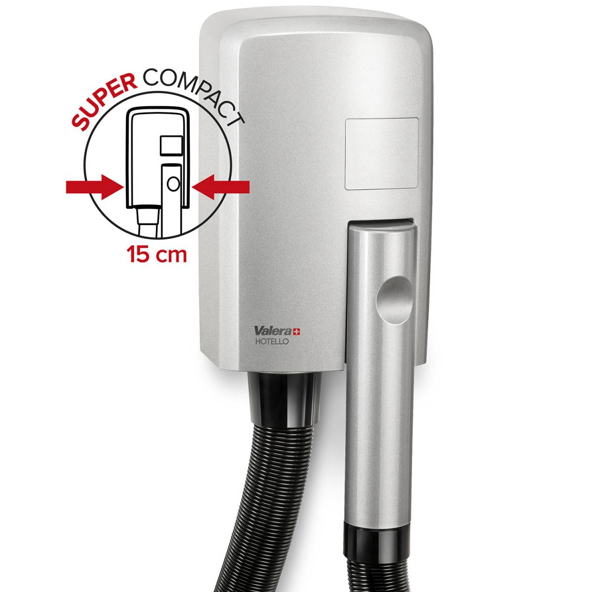 Фен настінний Valera Hotello Silver для готелів 832.01/T silver Valera