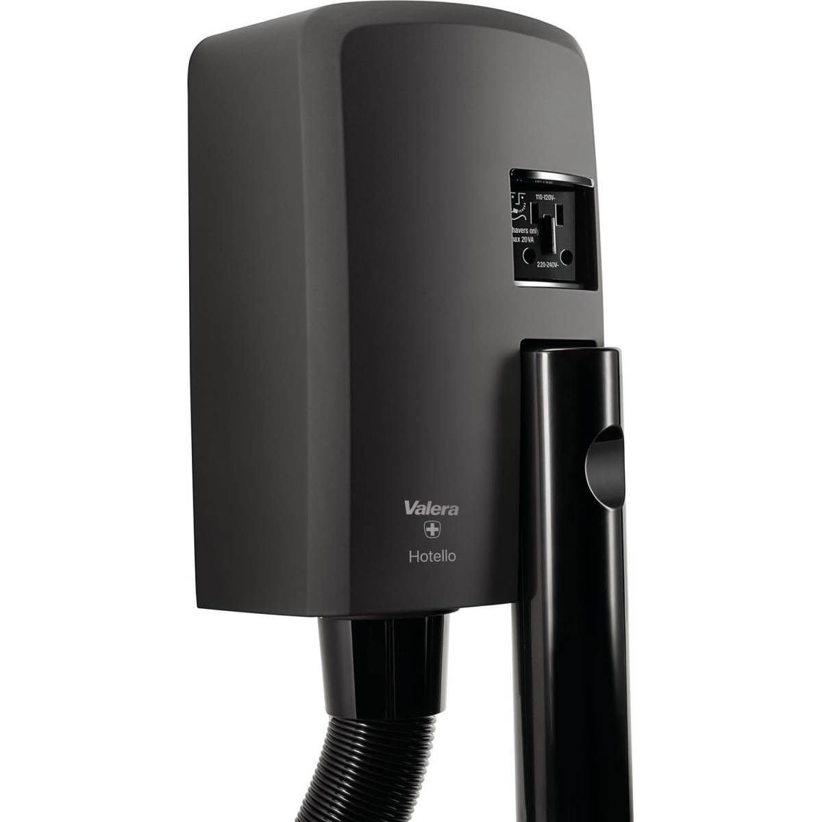 Фен настенный Valera Hotello Super AC Shaver MATT-BLACK с розеткой для электробритвы 832.02/RT MATT-BLACK Valera
