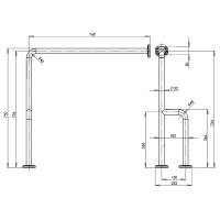 Поручень для инвалидов угловой левый MEDINOX (BSI020CS) BSI020CS Mediclinics Поручень для инвалидов угловой левый MEDINOX (BSI020CS) BSI020CS Mediclinics