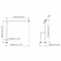 Поручень для інвалідів кутовий правий MEDINOX (BSD020CS) BSD020CS Mediclinics Поручень для інвалідів кутовий правий MEDINOX (BSD020CS) BSD020CS Mediclinics