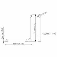 Поручень для інвалідів кутовий MEDINOX (BD0700CS) BD0700CS Mediclinics Поручень для інвалідів кутовий MEDINOX (BD0700CS) BD0700CS Mediclinics