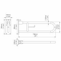Поручень для інвалідів відкидний MEDINOX зі стопором (BG0900CS) BG0900CS Mediclinics Поручень для інвалідів відкидний MEDINOX зі стопором (BG0900CS) BG0900CS Mediclinics