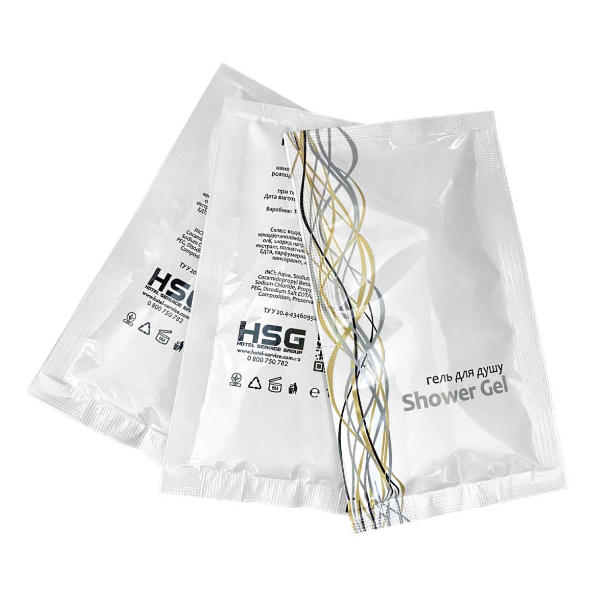 Гель для душу 15 мл, одноразовий для готелів SG15-W HSG
