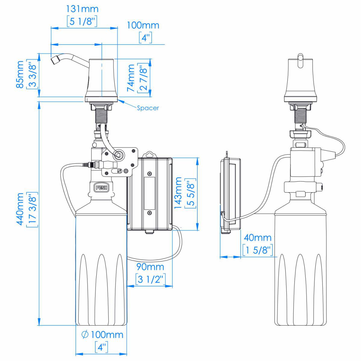 Дозатор рідкого мила сенсорний Mediclinics що вбудовується 1,6 л DJ0252AC Mediclinics