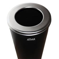 Урна для сміття 25л R-LINE з кришкою та тримачем мішка (M 825Black) M825Black Атма 2