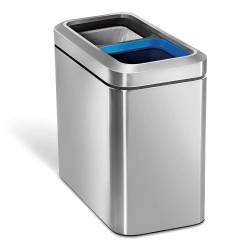 Тонкая открытая урна с двумя отсеками 20л Simplehuman CW1470 CW1470 TTS