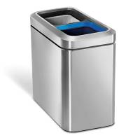 Тонка відкрита урна з двома відсіками 20л Simplehuman CW1470 CW1470 TTS