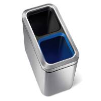 Тонка відкрита урна з двома відсіками 20л Simplehuman CW1470 CW1470 TTS Тонка відкрита урна з двома відсіками 20л Simplehuman CW1470 CW1470 TTS