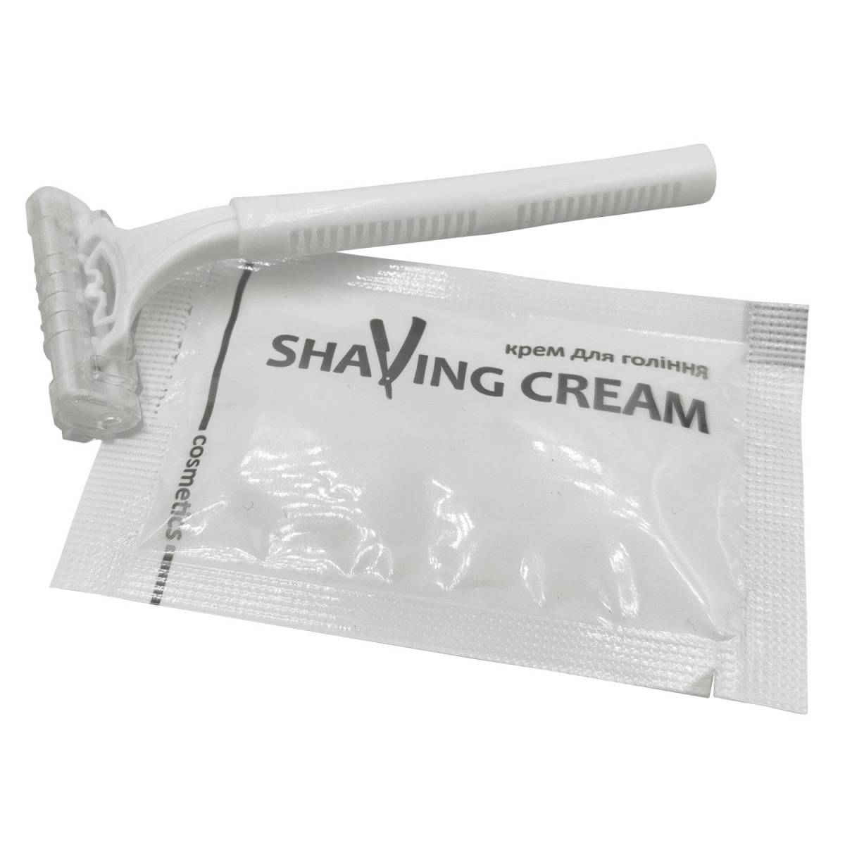 Набір для гоління в п/е упаковці (бритва 2 леза+крем 10 мл в саше) SK2/S HSG