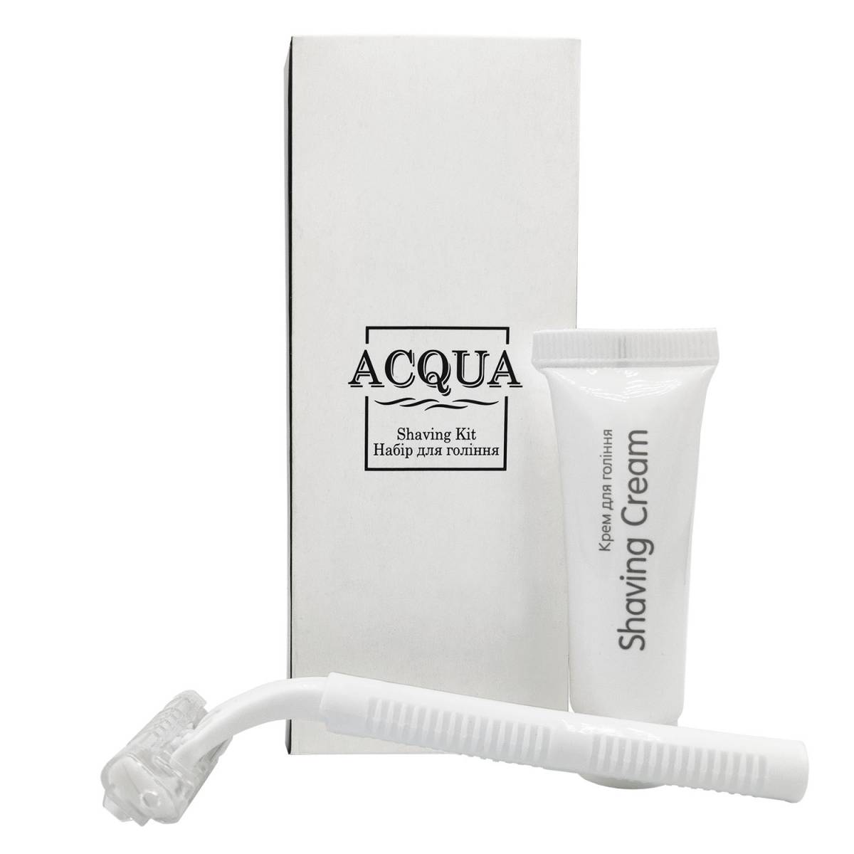 Набір для гоління ACQUA в картонній коробочці для готелів Q-SK2/T HSG