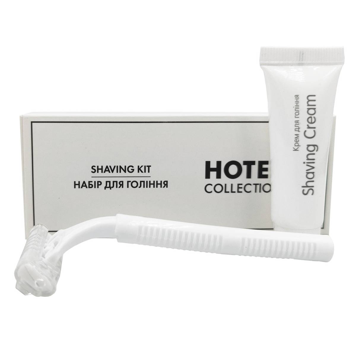 Набір для гоління HOTEL COLLECTION в картонній коробочці з кремом для гоління в тубі HC-SK2/T HSG