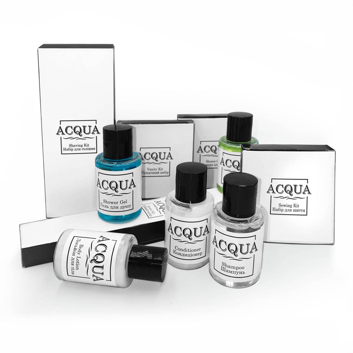 Набір для гоління ACQUA ECO, біорозкладна бритва та крем для гоління 10 мл Q-SK2/T Eco HSG