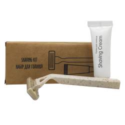 Набір для гоління Kraft ECO, біорозкладна бритва та кремом для гоління 10 мл K-SK2/T Eco HSG