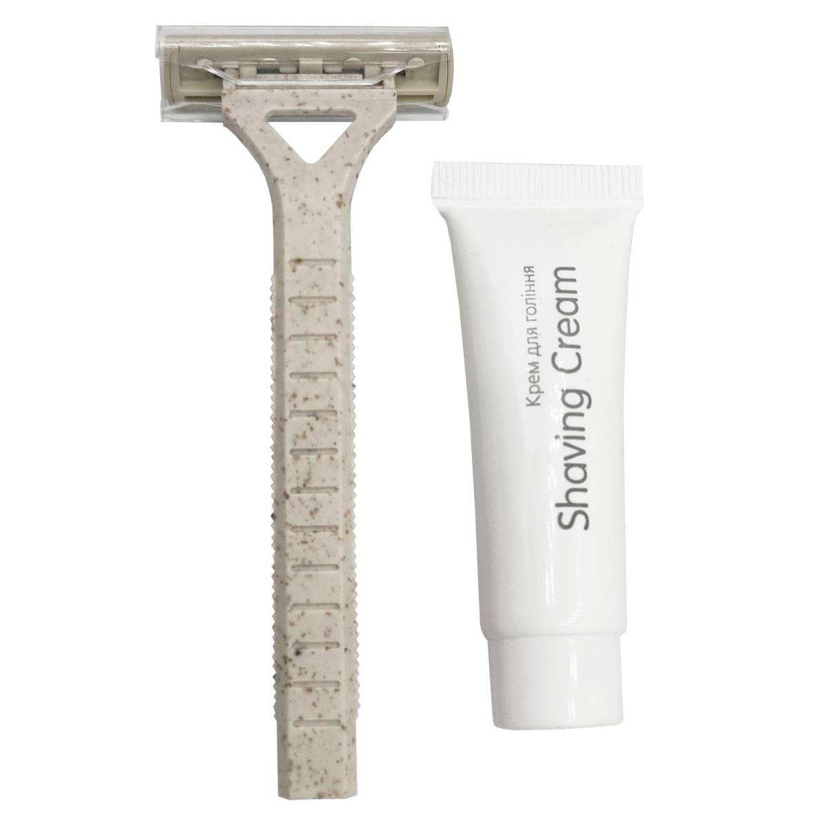 Набор для бритья Kraft ECO, биоразлагаемая бритва и крем для бритья 10 мл K-SK2/T Eco HSG