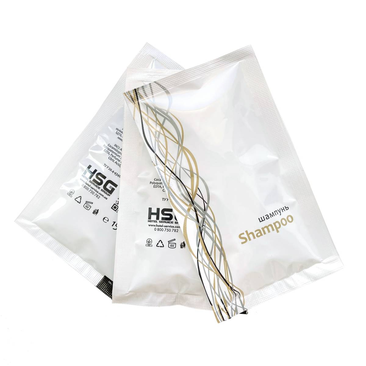 Шампунь 15 мл, одноразовий для готелів SH15-W HSG