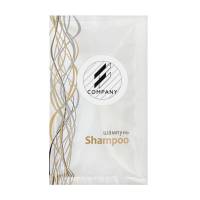 Шампунь 15 мл з логотипом замовника на круглій паперовій етикетці SACHET-R-SH15LP HSG