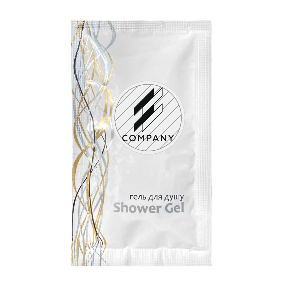 Гель для душа 15 мл с логотипом заказчика на круглой бумажной этикетке SACHET-R-SG15LP HSG